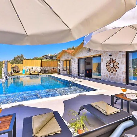 Ulugoel 2 Bedroom Secluded With Private Pool Hot Tub Kalkan